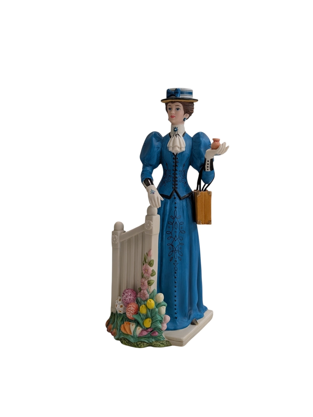 Avon 2009 Mrs Albee Presidents Club Award Figurine 10" Blue Dress Collectable